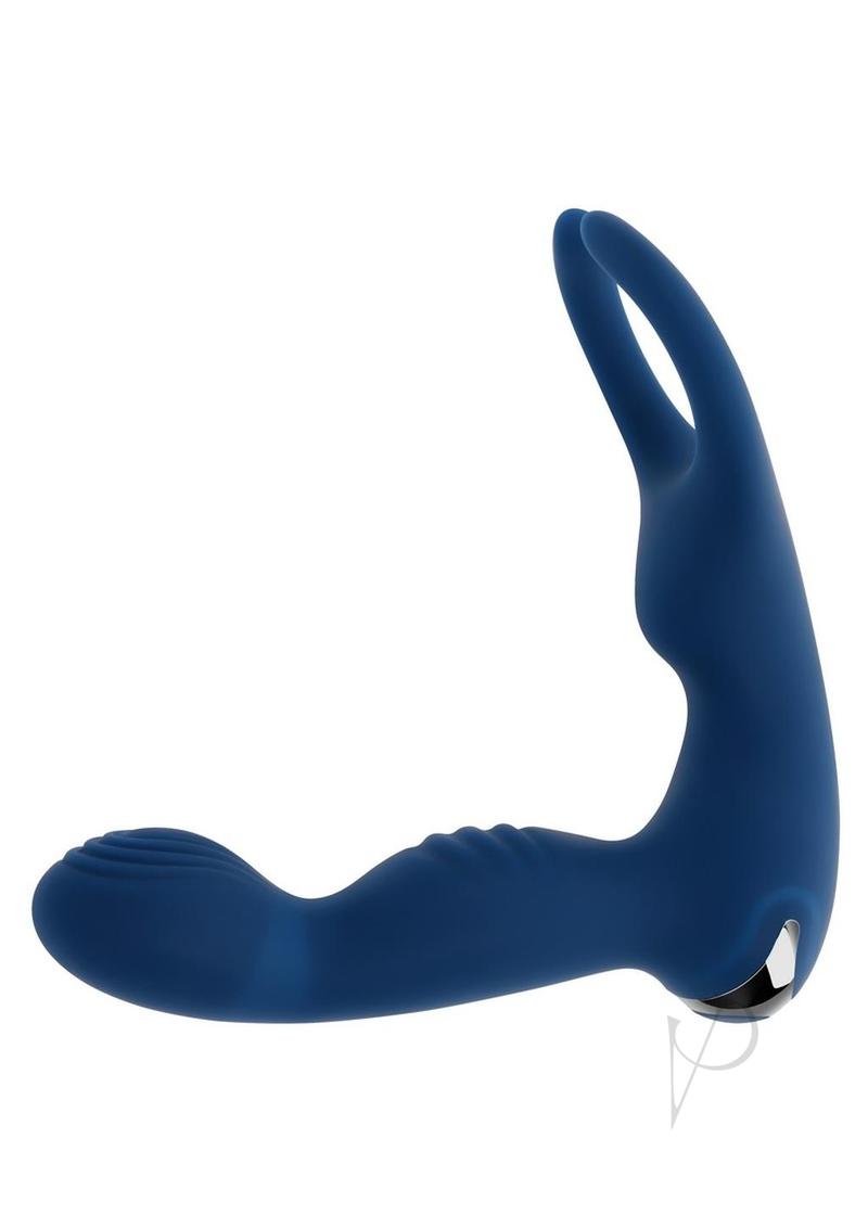 Zero Tolerance By All Means Rechargeable Silicone Anal Vibrator with Remote Control - Blue