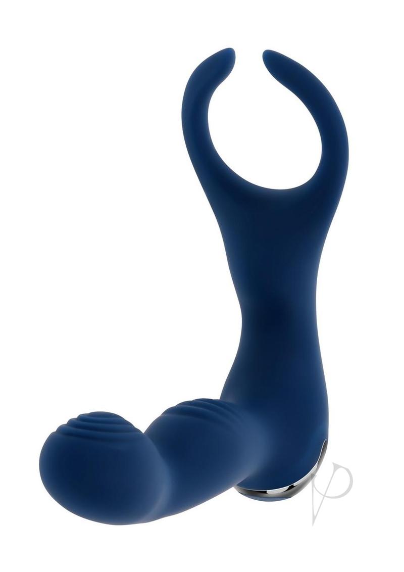 Zero Tolerance By All Means Rechargeable Silicone Anal Vibrator with Remote - Blue