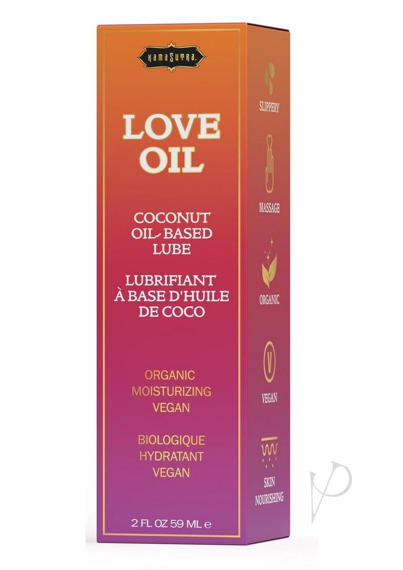 Kama Sutra Love Oil Coconut Oil Based Lubricant and Body Glide 2oz