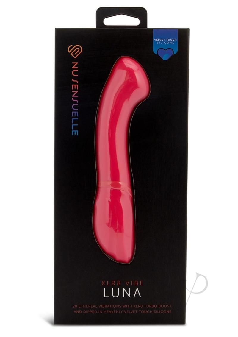 Nu Sensuelle Luna Velvet Touch with Turbo Rechargeable Silicone Vibrator - Hot Pink