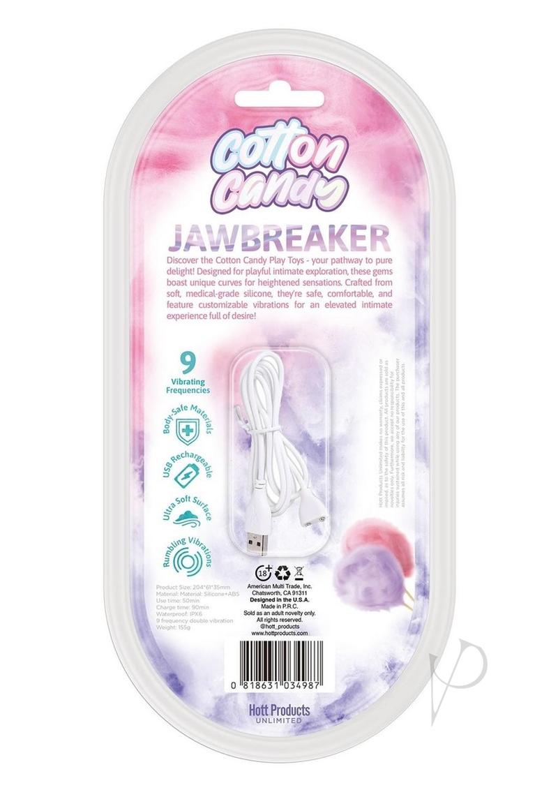 Cotton Candy Jawbreaker Rechargeable Silicone Rabbit Vibrator With Clitoral Stimulator - Fuschia/Aqua