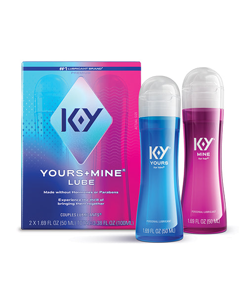 K-Y Yours + Mine Lubrication Combo Pack - 1.69 oz Bottles