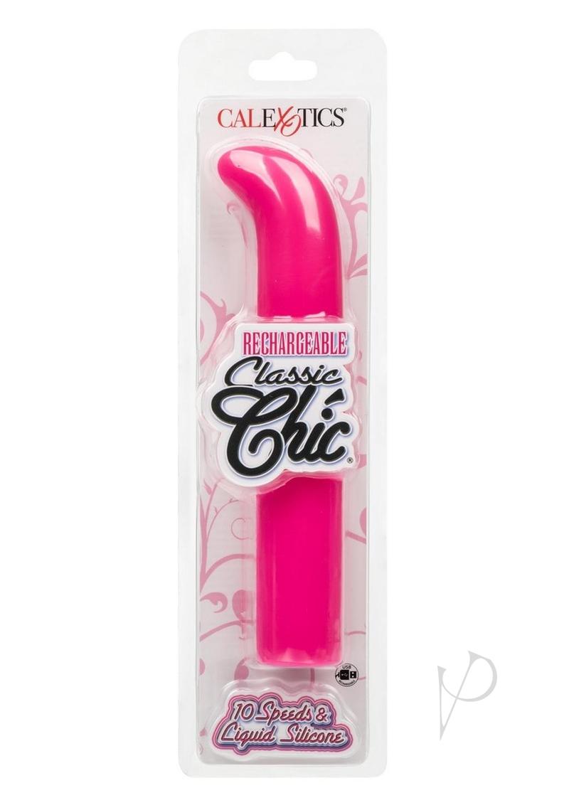 Rechargeable Classic Chic Standard G Silicone Vibrator - Pink