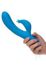 Azure Collection Flutter G Rechargeable Silicone Vibrator - Blue