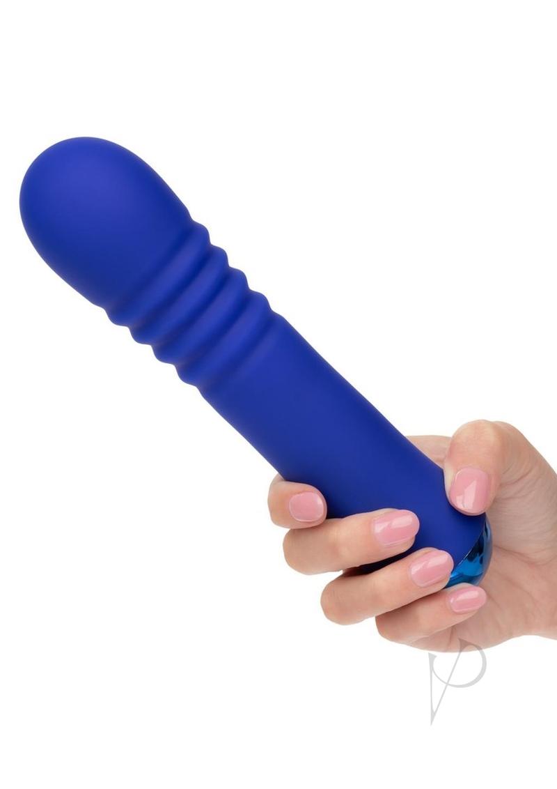 Thicc Chubby Thrusting Rechargeable Silicone Vibrating Wand - Purple