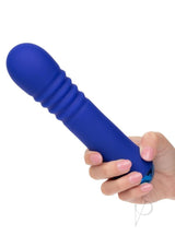 Thicc Chubby Thrusting Rechargeable Silicone Vibrating Wand - Purple