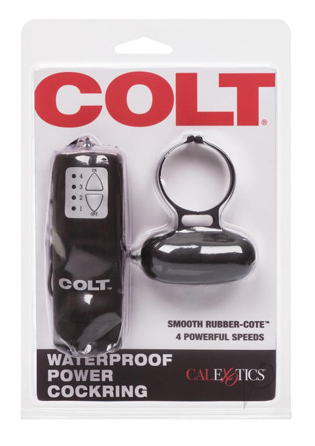 COLT Waterproof Power Vibrating Cock Ring - Black