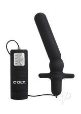 COLT Power Anal-T Vibrating Butt Plug with Wired Remote Control- Black