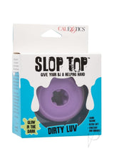 Slop Top Dirty Luv Silicone Glow In The Dark Stroker - Purple