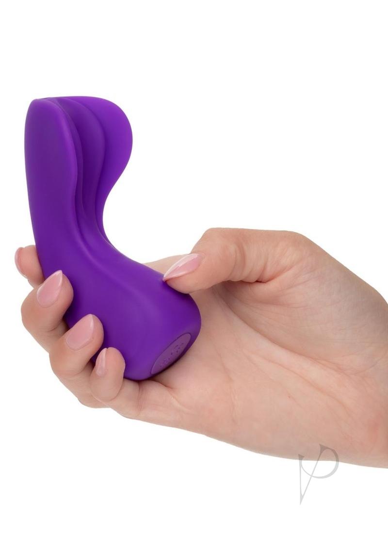 Cascade Wave Rechargeable Silicone Vibrator - Purple