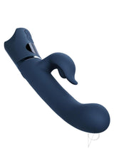 Orgasmatron Digital G-Teaser Rechargeable Silicone Rabbit - Blue