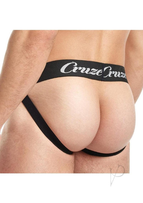 Cruze Buckle Up Zipper Jockstrap - Large/XLarge - Black