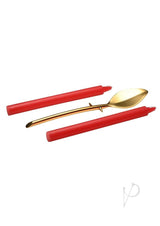 Master Series Drip Sensation Spoon and Drip Candle Set - Red/Gold