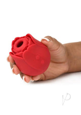 Bloomgasm Cyber Rose Sucking and Vibrating Digital Rechargeable Silicone Clitoral Stimulator - Red