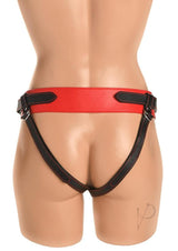 Creature Cocks Horny Devil Strap-On Harness - Red/Black