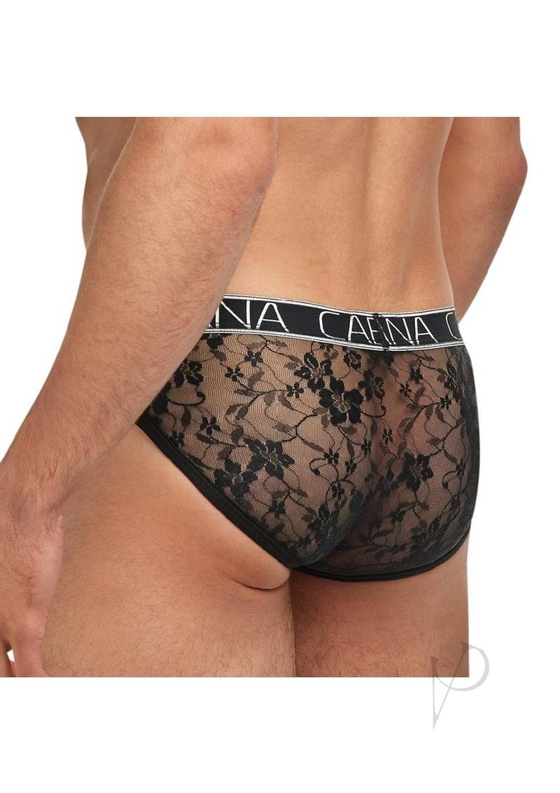 Banana Cabana Lace Nights Low Rise Brief - Large/XLarge - Black