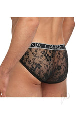 Banana Cabana Lace Nights Low Rise Brief - Medium/Large - Black