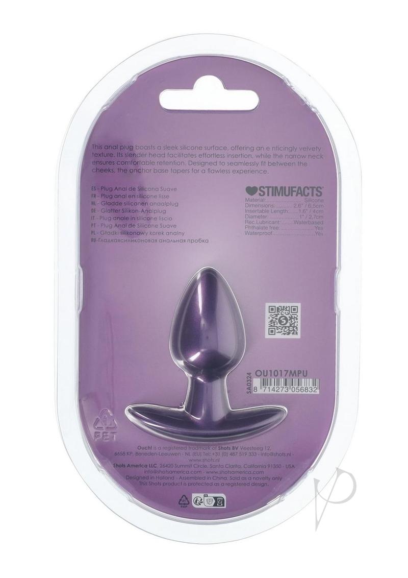 Ouch! Anal Plug Silicone - Small - Metallic Purple