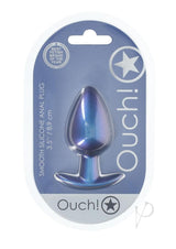 Ouch! Anal Plug Silicone - Large - Metallic Blue