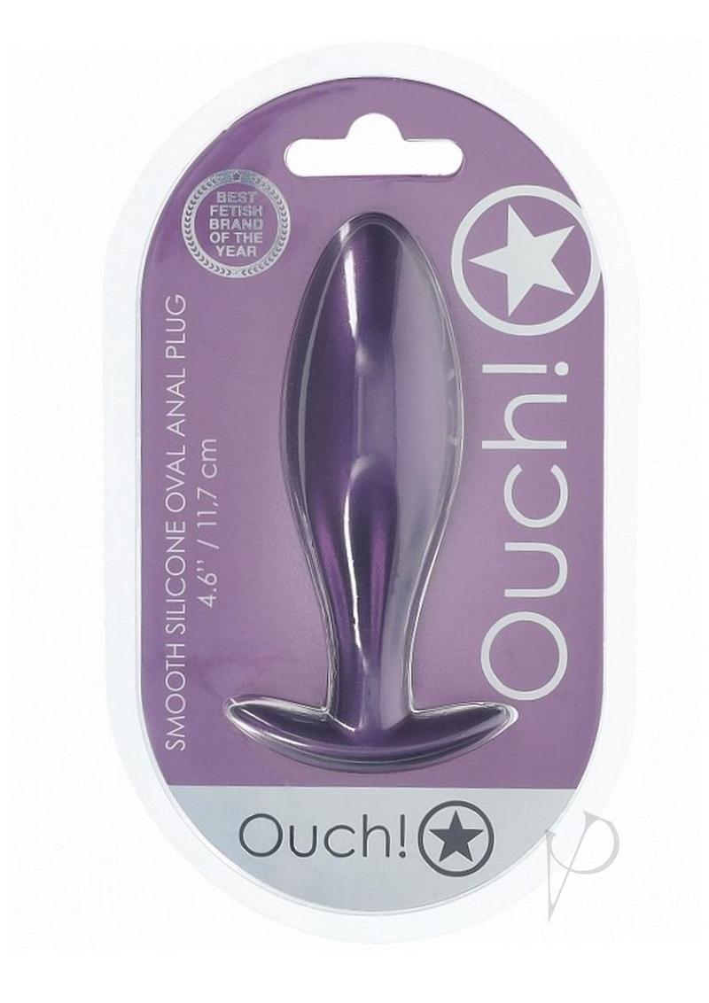 Ouch! Oval Anal Plug Silicone - Metallic Purple