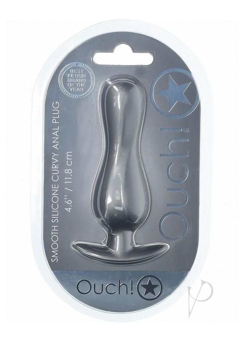 Ouch! Curvy Anal Plug Silicone - Gun Metal