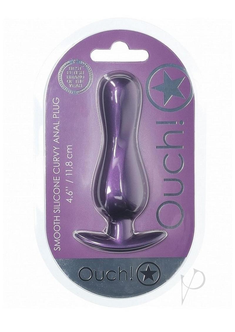 Ouch! Curvy Anal Plug Silicone - Metallic Purple