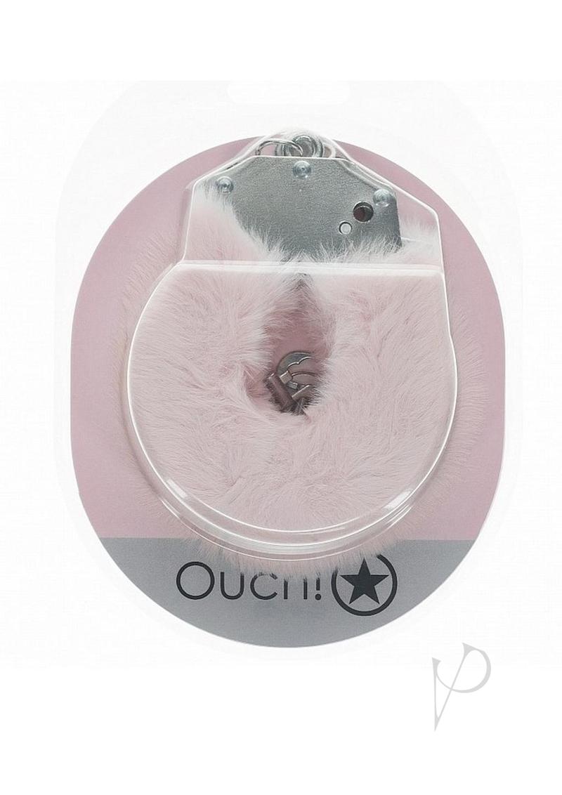 Ouch! Heavy-Duty Fluffy Handcuffs - Powder Pink