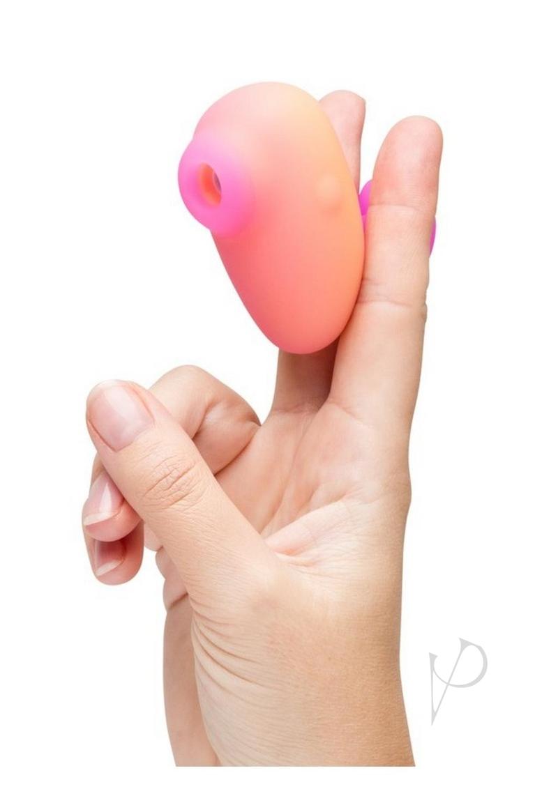 Romp Kiss Rechargeable Silicone Clitoral Stimulator - Yellow/Pink