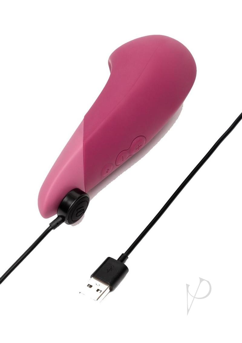 Womanizer Vibe Rechargeable Silicone Clitoral Vibrator - Dusky Pink