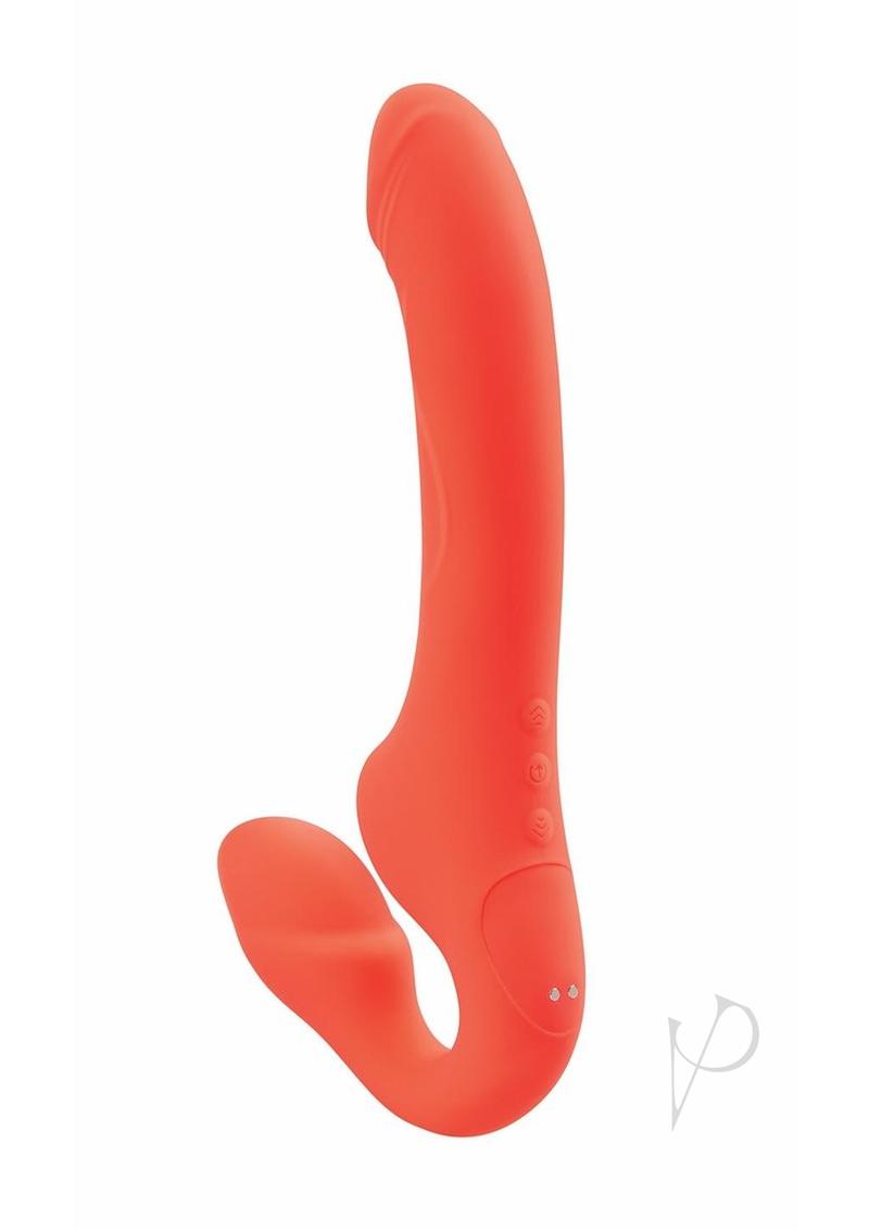 Bodywand I.D. Access Rechargeable Silicone Strapless Strap-On - Coral