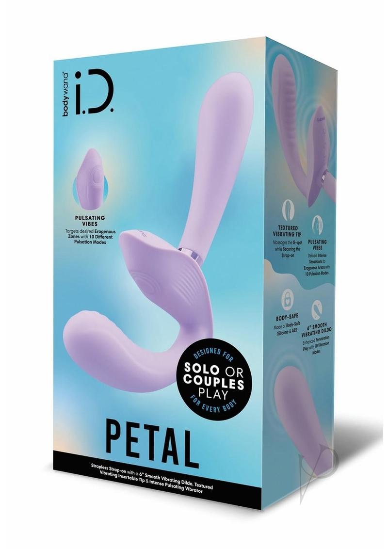 Bodywand I.D. Petal Rechargeable Silicone Strapless Strap-On - Lilac