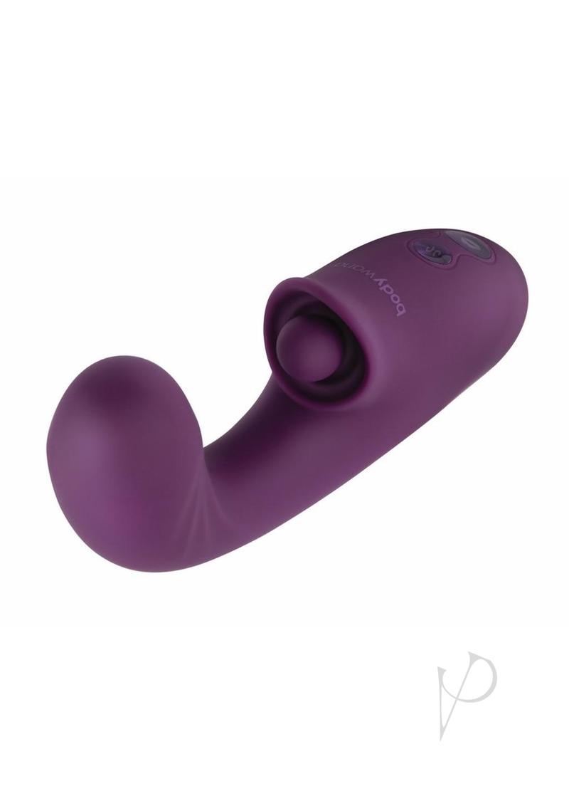 Bodywand I.D. Bump Rechargeable Silicone Dual Stimulating Clitoral Vibrator - Wine