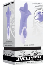 Lix and Kisses Rechargeable Silicone Clitoral Stimulator - Purple