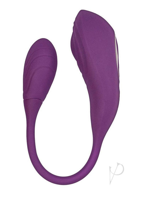 Blaze Triumph Rechargeable Silicone Dual Vibrator - Purple