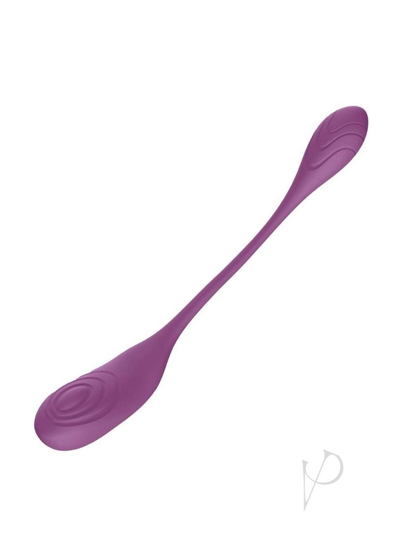 Blaze Triumph Rechargeable Silicone Dual Vibrator - Purple