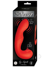 My Secret G Spot Rechargeable Silicone Vibrator With Clitoral Stimulator Red