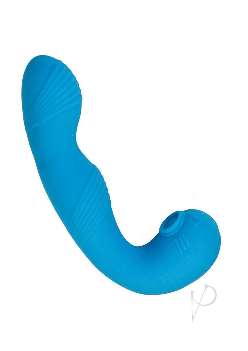 My Secret G Spot Rechargeable Silicone Vibrator With Clitoral Stimulator Blue