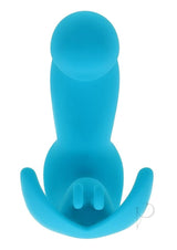 Spread Your Wings Rechargeable Silicone Multi Vibrator - Blue