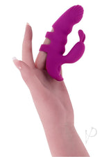 Playboy Lend a Hand Rechargeable Silicone Finger Vibrator - Purple