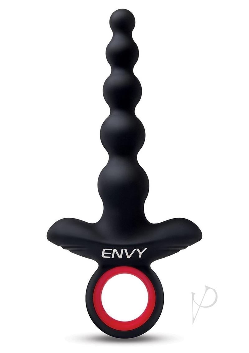 Envy Vibrating Silicone Rechargeable Anal Bead Assifier - Black