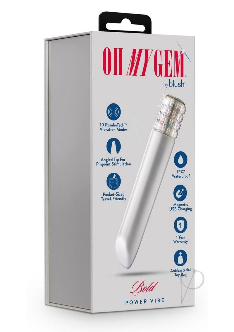 Oh My Gem Bold Rechargeable Bullet Vibrator - Diamond