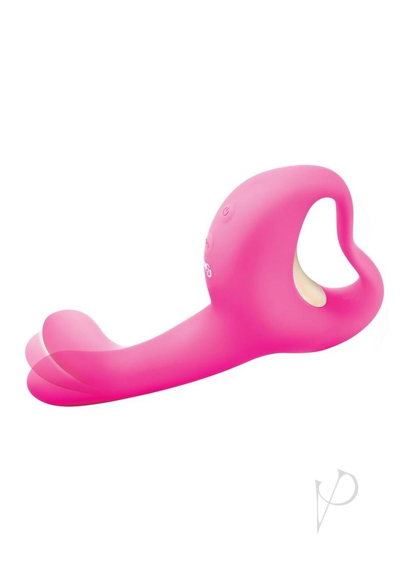 Bodywand G-Play Ultimate Ergonomic Rechargeable Silcone Come Hither Squirt Trainer with Clitoral Stimulator - Pink