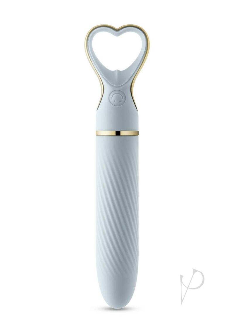 Delice Heartthrob Rechargeable Silicone Vibrator - Something Blue