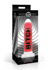 Master Series BITCH Silicone Dildo - Red/Black/Clear