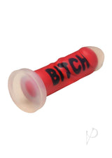 Master Series BITCH Silicone Dildo - Red/Black/Clear