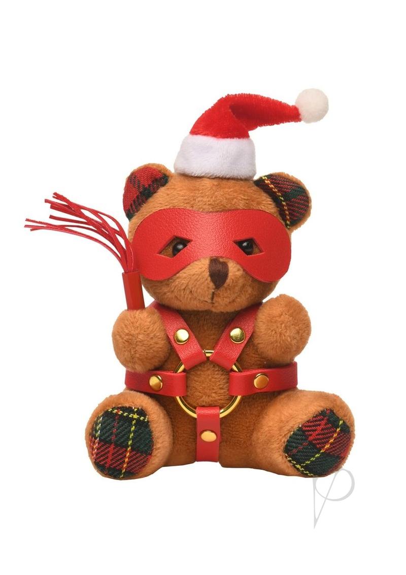 Master Series Holiday Bondage Bear Keychain - Brown