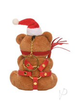 Master Series Holiday Bondage Bear Keychain - Brown