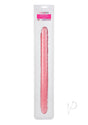 Translucence Viened Super Slim Dildo 17.5in - Pink