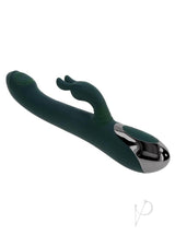 Rabbit Tap Tap Rechargeable Silicone Dual Vibrator - Green