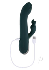 Rabbit Tap Tap Rechargeable Silicone Dual Vibrator - Green